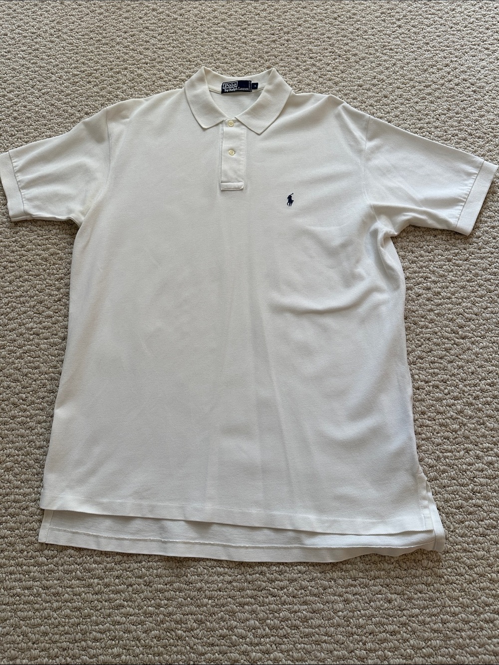 Polo by Ralph Lauren White Short-Sleeve Polo with Navy Pony